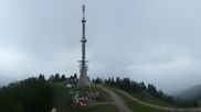Archived webcam image showing Hauser Kaibling: Panoramic view at top station Senderbahn on 8 Jul 2026 at 14:24