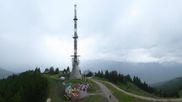 Archived webcam image showing Hauser Kaibling: Panoramic view at top station Senderbahn on 8 Jul 2026 at 12:24
