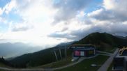 Archived webcam image showing Hauser Kaibling: Panoramic view at top station Senderbahn on 12 Jul 2026 at 06:37