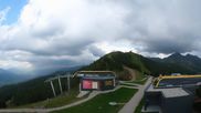 Archived webcam image showing Hauser Kaibling: Panoramic view at top station Senderbahn on 21 Jul 2026 at 18:30