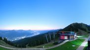 Archived webcam image showing Hauser Kaibling: Panoramic view at top station Senderbahn on 4 Aug 2026 at 04:45