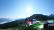 Archived webcam image showing Hauser Kaibling: Panoramic view at top station Senderbahn on 4 Aug 2026 at 00:45