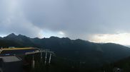 Archived webcam image showing Hauser Kaibling: Panoramic view at top station Senderbahn on 4 Aug 2026 at 18:45