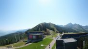 Archived webcam image showing Hauser Kaibling: Panoramic view at top station Senderbahn on 4 Aug 2026 at 10:45