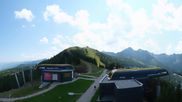 Archived webcam image showing Hauser Kaibling: Panoramic view at top station Senderbahn on 4 Aug 2026 at 12:45