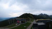 Archived webcam image showing Hauser Kaibling: Panoramic view at top station Senderbahn on 17 Aug 2026 at 07:46