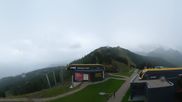Archived webcam image showing Hauser Kaibling: Panoramic view at top station Senderbahn on 17 Aug 2026 at 14:46