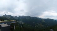 Archived webcam image showing Hauser Kaibling: Panoramic view at top station Senderbahn on 17 Aug 2026 at 10:46