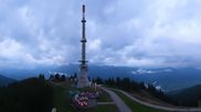 Archived webcam image showing Hauser Kaibling: Panoramic view at top station Senderbahn on 17 Aug 2026 at 20:46
