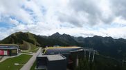 Archived webcam image showing Hauser Kaibling: Panoramic view at top station Senderbahn on 26 Aug 2026 at 14:48