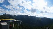 Archived webcam image showing Hauser Kaibling: Panoramic view at top station Senderbahn on 26 Aug 2026 at 16:48