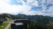 Archived webcam image showing Hauser Kaibling: Panoramic view at top station Senderbahn on 26 Aug 2026 at 10:48
