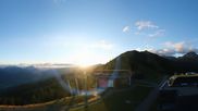 Archived webcam image showing Hauser Kaibling: Panoramic view at top station Senderbahn on 6 Sep 2026 at 07:54