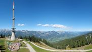 Archived webcam image showing Hauser Kaibling: Panoramic view at top station Senderbahn on 6 Sep 2026 at 14:54