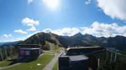 Archived webcam image showing Hauser Kaibling: Panoramic view at top station Senderbahn on 6 Sep 2026 at 10:54