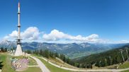 Archived webcam image showing Hauser Kaibling: Panoramic view at top station Senderbahn on 6 Sep 2026 at 12:54