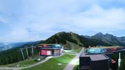 Archived webcam image showing Hauser Kaibling: Panoramic view at top station Senderbahn on 2 Sep 2026 at 04:25