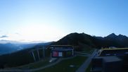 Archived webcam image showing Hauser Kaibling: Panoramic view at top station Senderbahn on 2 Sep 2026 at 06:25