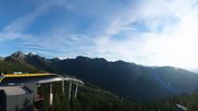 Archived webcam image showing Hauser Kaibling: Panoramic view at top station Senderbahn on 2 Sep 2026 at 18:25