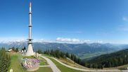 Archived webcam image showing Hauser Kaibling: Panoramic view at top station Senderbahn on 2 Sep 2026 at 10:25