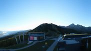 Archived webcam image showing Hauser Kaibling: Panoramic view at top station Senderbahn on 16 Oct 2026 at 08:00