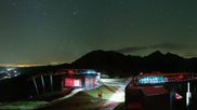 Archived webcam image showing Hauser Kaibling: Panoramic view at top station Senderbahn on 16 Oct 2026 at 00:00