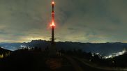 Archived webcam image showing Hauser Kaibling: Panoramic view at top station Senderbahn on 16 Oct 2026 at 22:00
