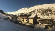 Archived webcam image showing Hotel Edelweiss & Gurgl - view over Obergurgl on 26 Feb 2026 at 10:18