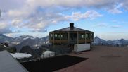 Archived webcam image showing Saas-Fee: Mountain Restaurant Mittelallalin on 17 Jun 2026 at 20:51