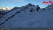 Archived webcam image showing Saas-Fee ski resort : Längfluh top station on 16 Apr 2026 at 03:36