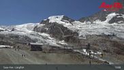 Archiviertes Webcam Bild: Saas-Fee: Bergstation Längfluhbahn am 12.07.2026 um 13:21 Uhr