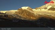 Archived webcam image showing Saas-Fee ski resort : Längfluh top station on 29 Aug 2026 at 07:33