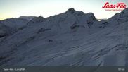 Archived webcam image showing Saas-Fee ski resort : Längfluh top station on 22 Oct 2026 at 08:36
