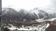 Archiviertes Webcam Bild: Blick vom Hannig auf Saas-Fee am 12.04.2026 um 12:05 Uhr