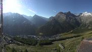 Archiviertes Webcam Bild: Blick vom Hannig auf Saas-Fee am 12.07.2026 um 08:56 Uhr