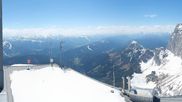 Archived webcam image showing Panoramic view over the Dachstein Glacier on 27 Apr 2026 at 14:28