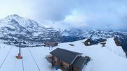 Archived webcam image showing Top Station Lauberhorn on 19 Apr 2026 at 07:46
