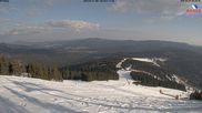 Archived webcam image showing View from the top station at Großer Arber on 3 Apr 2026 at 08:06