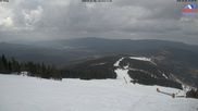 Archived webcam image showing View from the top station at Großer Arber on 3 Apr 2026 at 18:06