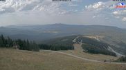 Archived webcam image showing View from the top station at Großer Arber on 3 Aug 2026 at 18:00