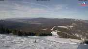 Archived webcam image showing View from the top station at Großer Arber on 26 Feb 2026 at 14:42