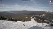 Archived webcam image showing View from the top station at Großer Arber on 26 Feb 2026 at 12:42