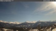 Archiviertes Webcam Bild: Crans Montana: Hotel Le Splendide am 26 Feb 2026 um 14:22 Uhr