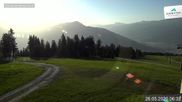 Archived webcam image showing Schmitten Ski Resort - View Glocknerwiese on 26 May 2026 at 06:01