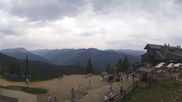 Archived webcam image showing Aspen Mountain: Panoramic Webcam on 9 Aug 2026 at 22:23