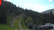 Archived webcam image showing Spindleruv Mlyn - Finish Area Svaty Petr on 28 May 2026 at 14:10