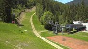 Archived webcam image showing Spindleruv Mlyn - Finish Area Svaty Petr on 28 May 2026 at 12:10