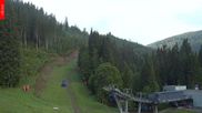 Archived webcam image showing Spindleruv Mlyn - Finish Area Svaty Petr on 12 Jun 2026 at 06:37