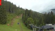 Archived webcam image showing Spindleruv Mlyn - Finish Area Svaty Petr on 12 Jun 2026 at 07:37