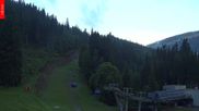 Archived webcam image showing Spindleruv Mlyn - Finish Area Svaty Petr on 13 Jun 2026 at 06:05